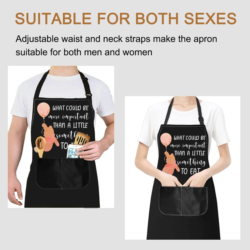 Pooh Bear Inspired Kitchen Apron Bear Cartoon Lover Gift Cooking