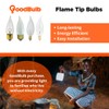 15 Watt Flame Tip Candelabra Light Bulbs | CA10 Clear