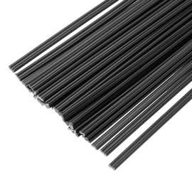 sourcing map 50pcs 8 Inch Plastic Welding Rods PPR Welding Strips Welder Rods for Plastic Welder, Car Bumper, Kayak Repair, Black