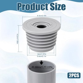 2 Pack Washer Drain Hose Seal, Silicone Seal Plug Drain Washing Machine Drains Pipe Seals Plug Anti-Odor Sewer Cover for Laundry Room Bathroom Kitchen Dishwasher Pipe Hole