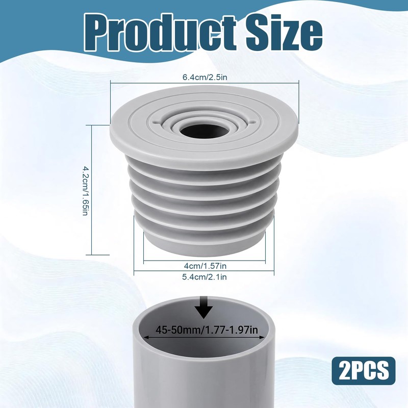 2 Pack Washer Drain Hose Seal, Silicone Seal Plug Drain