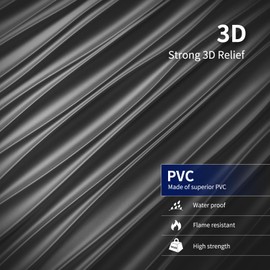 Art3dwallpanels Ceiling Tiles 24 x 24 for Interior Wall Décor, 12 Pack Drop Ceiling Tile 3D Wall Panel Fire Rated Waterproof Premium PVC, No Sag and Breakage Wall Panels Cover 48.Sq.Ft. Black