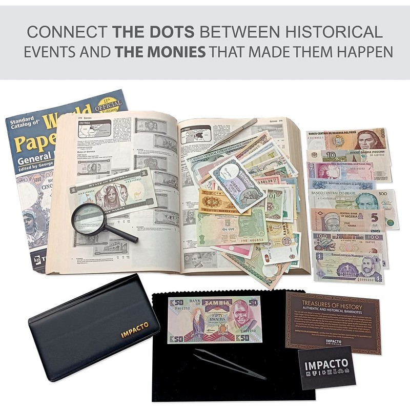 IMPACTO COLECCIONABLES | Collection of 50 Genuine Banknotes from 50