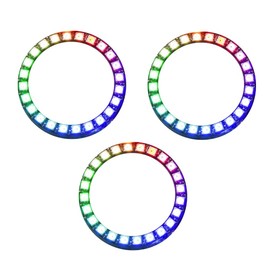 MakerMind 3x 24Bit RGB LED Ring WS2812 5050 5V Compatible with Arduino, Raspberry Pi Neopixel