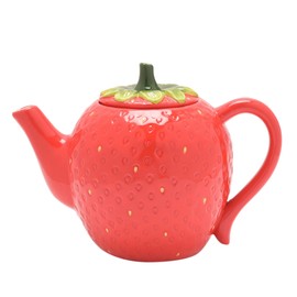 Widdop Cottage Garden Strawberry Ceramic Tableware - Strawberry Teapot - Summer Tableware Bright Funny Tableware - Great Gift Idea Picnic Outdoor Dining