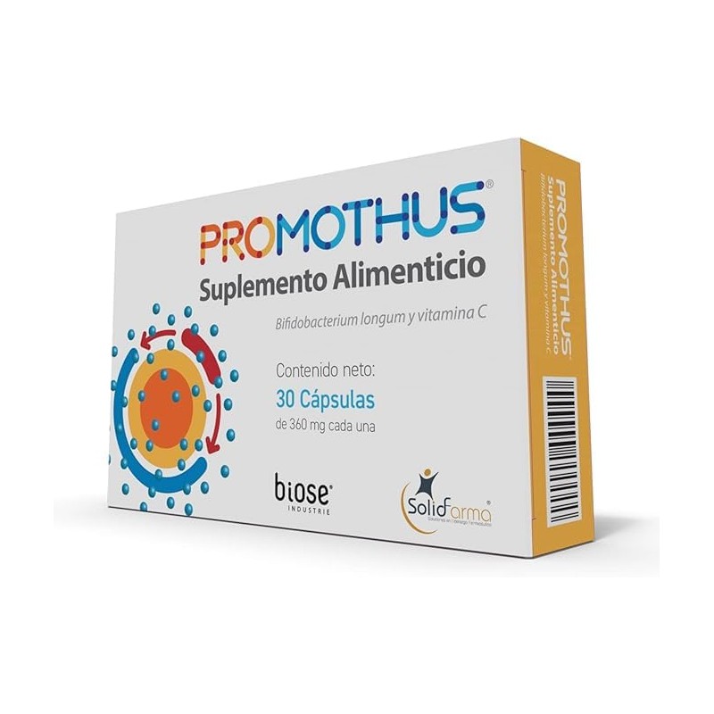 Promothus Bifidobacterium Longum CBI0703 + Vitamina C, 30 Cápsulas