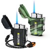 Torch Lighter, 2 Pack Butane Lighter, Windproof Outdoor Gas Lighter
