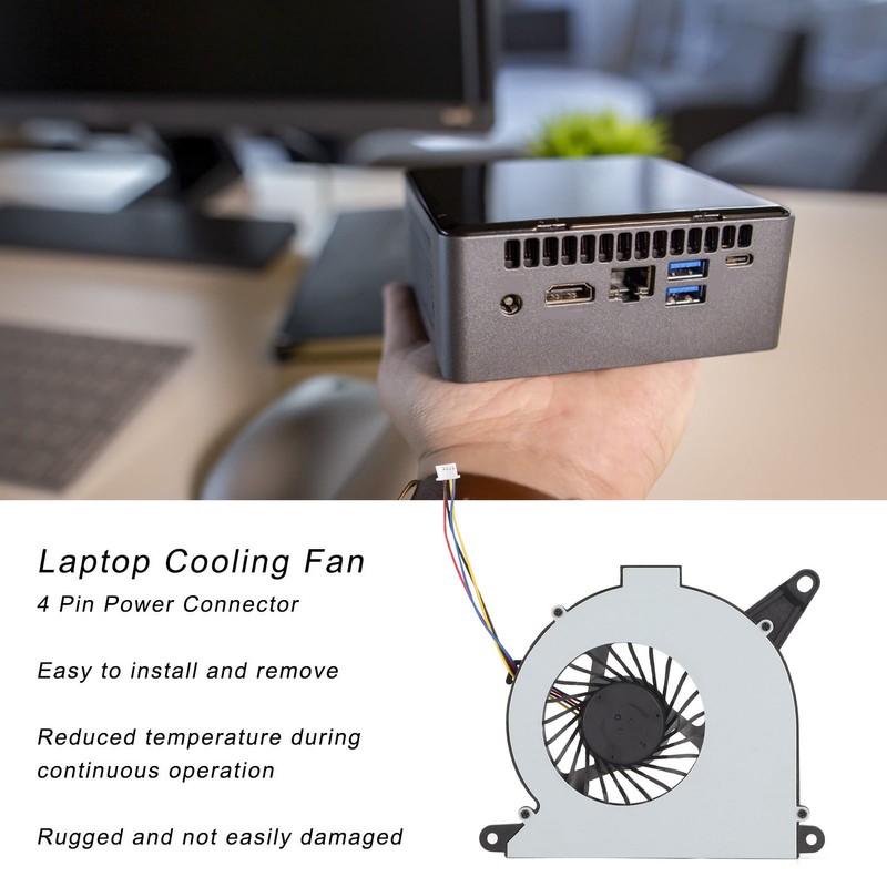 Laptop Cooling Fan 4 Pin Aluminum Alloy CPU Cooling Fan