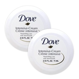 Dove Crema nutritiva para el cuidado del cuerpo facial, manos y cuerpo rica en crema nutritiva para piel extra seca con hidratación de 48 horas, 2.53 onzas líquidas (paquete de 2)