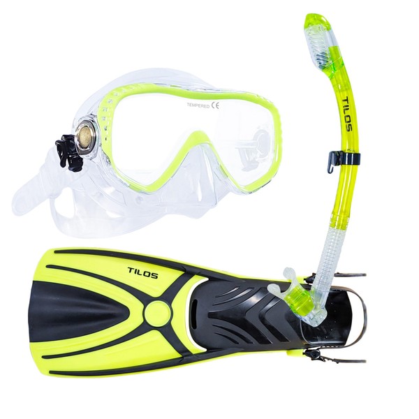 Tilos Visionary Mask with Diver Sleek Dry Snorkel and Aubade