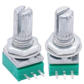 TWTADE 12Pcs Single Linear Rotary Seal Amplifier Potentiometers Type 5k,10K,20K,50K,100K,500K（Each 2）Ohm Knurled Shaft 3Pin RK097N-3-5k-500k