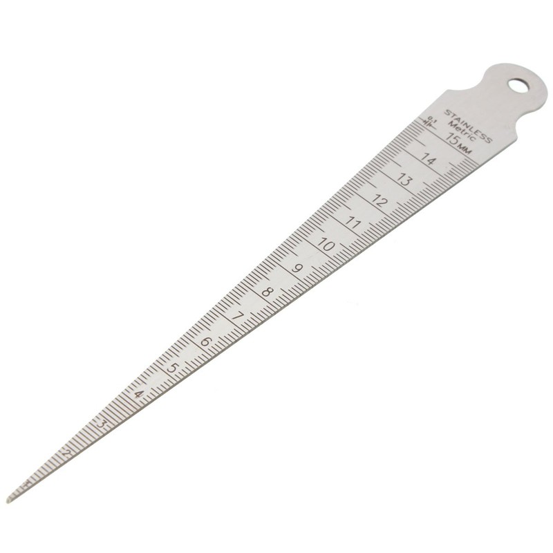 Yakamoz Taper Gage 1/32-5/8 Inch 1-15mm Stainless Gap Hole Taper