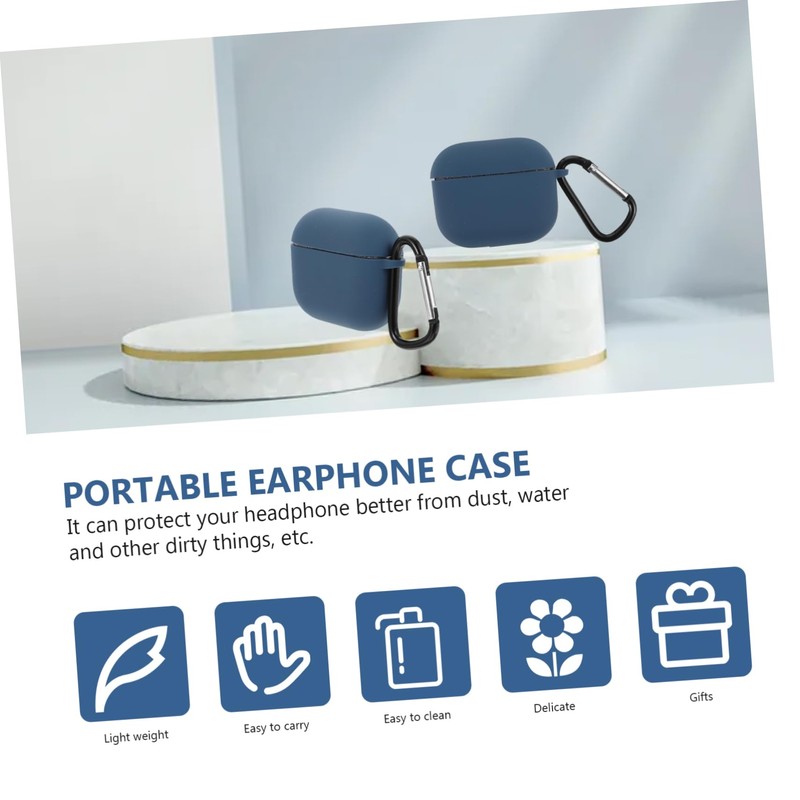 Gatuida 1Pc Dark Protective Case for Shockproof Wireless Earbud Cover