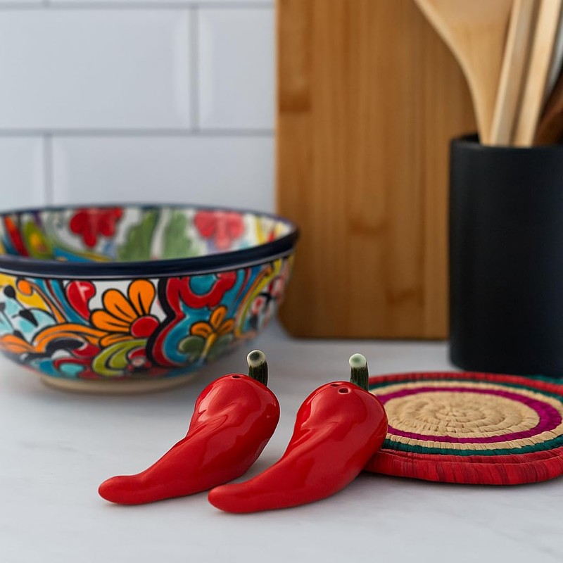 The Bridge Collection Chili Pepper Salt And Pepper Shakers -