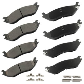 cciyu D898 & D897 Front Metal Rear Ceramic Disc Brake Pads Kit For Dodge For Durango 2003-2006,For Dodge For Ram 1500 2002-2005