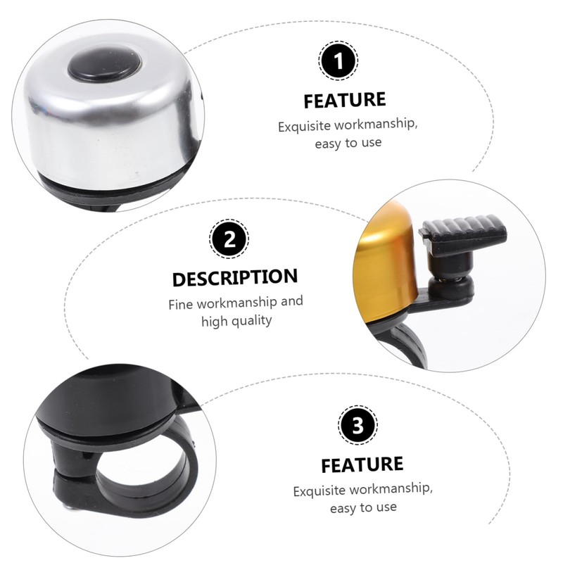 Outanaya Tough Alloy Bike Bell Versatile Handlebar Cycling Bell Sound