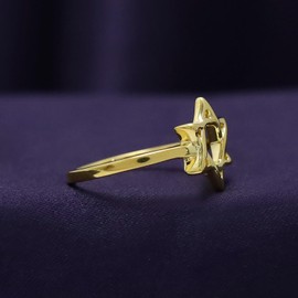 THE JEWEL ZONE Star of David Jewish Magen Hebrew Shield Ring Star Symbol Ring 14k Gold Over Sterling Silver, Gift For Her, 14k Yellow Gold,Gold,Silver,Sterling Silver,Yellow