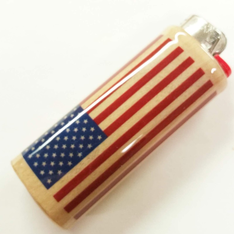 American Flag Lighter Case Holder Sleeve Cover Fits Bic Lighters