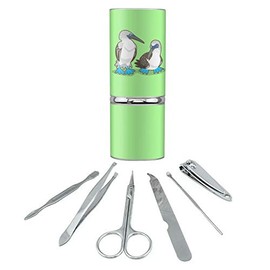 Pair of Blue Footed Boobies Stainless Steel Manicure Pedicure Grooming Beauty Care Travel Kit