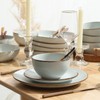 Stone Lain Brasa Stoneware 16 Piece Modern Dinnerware Set, Plates