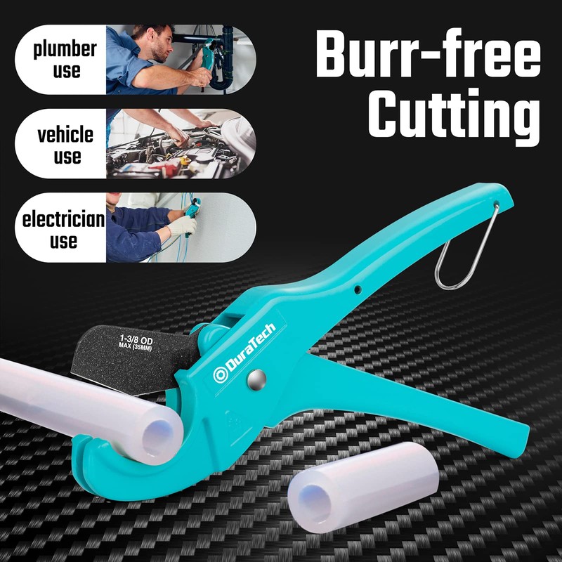 DURATECH PEX Pipe Cutter, Tubing Cutter for 1/8"-1" PEX and