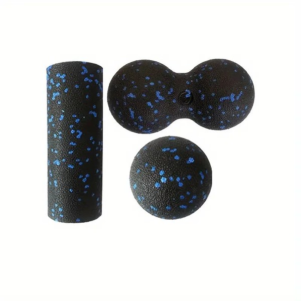 3-Piece Massage Ball Set – Deep Tissue Muscle Roller, Peanut