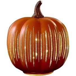 Maikaibuzi Starry Night Pumpkins, Illuminated LED Light Pumpkins, Lighted Sparkling Starry Night Resin Pumpkin, Pumpkin Light Decorations for Bedroom Hallway