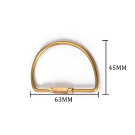 SagaSave Brass Screw Lock Clip Key Chain Ring, Compact Simple Style Car Keychain for Men & Women, Gold, Easy to Carry, Gold, Oval 59*33mm（Another Type of Lock）