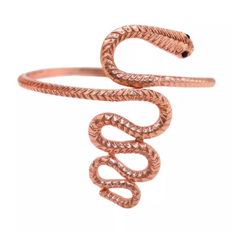 Unbranded Women Rose Gold Metal Upper Arm Cuff Bracelet Cobra