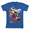 Dragon Ball Z Saiyan Group Youth Boy's Royal Blue T-Shirt-Small