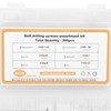 200PCS Round Head Cross Screws 304 Stainless Steel Self Drilling