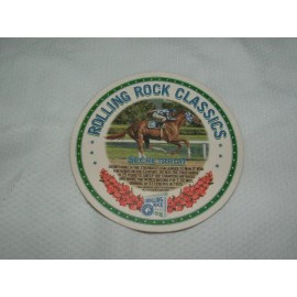 Rolling Rock NEW SECRETARIAT COASTER by ROLLING ROCK BEER CLASSICS Horse Racing TRIPLE CROWN