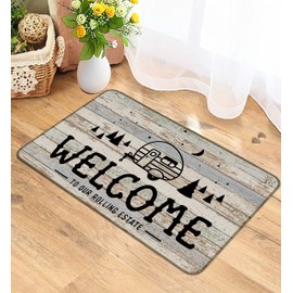 M-Qizi Camper Door Mat - RV Welcome Mat, RV Mat 30 X 17 Inch Camping Door Mat, RV Door Mat, Camper Rugs for Inside, RV Decorations for Inside RV Rugs for Inside