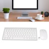 Kabelloses Tastatur-Maus-Set, 2,4 G USB, Dünne Ergonomische Stummschalttaste für Computer