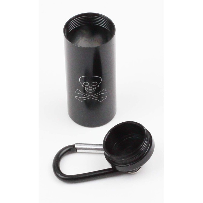 Pocket Ashtray Round Black, Death skull