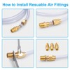 Breezliy Premium Solid Brass 2PCS Reusable Replacement Fitting For 1/4-Inch