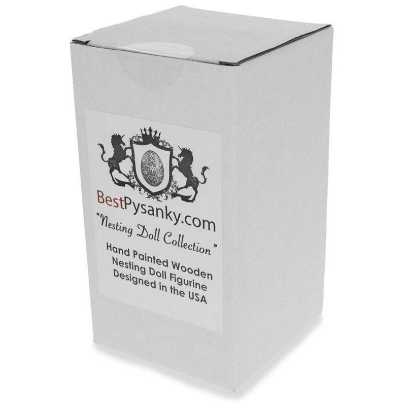 BestPysanky Set of 5 Nutcrackers Wooden Nesting Dolls 5.5 Inches