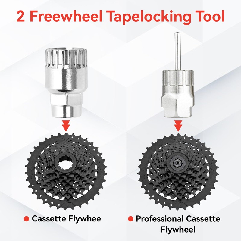 JRJRN Chain Whip and Puller Set, Universal Gear Puller, Cassette