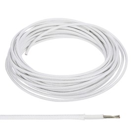 PATIKIL 16.4Ft 18AWG Electronic Wire, -30 to 200 Degrees Celsius Insulated High Temperature Resistant Electrical Flexible Silicone Cable for Lamp Boiler Heater, White
