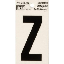 2" Self Stick Reflective Letter Number [Set of 10] Letter: Z