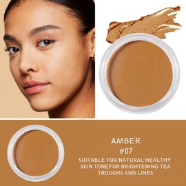 Kaely Cream Pot Concealer Full Coverage Set,Conceal Brighten Dark Circles,under Eye Brightener Color Correcting Concealer,Waterproof Foundation Palette with Brush,corrector de ojeras,Vegan Makeup,07