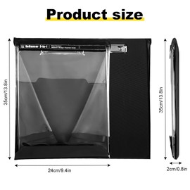 SuKoncer 3-in-1 Waterproof Clipboard with Strap & DIY Document Stand & Reading Light - PVC Material for Indoor/Outdoor Use