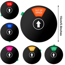 Office Door Sign 6 Options Rotating Privacy Sign Do Not Disturb/Come in Welcome/Out of Office/In a Meeting/Back Soon/Working Remotely for Offices 6 inch