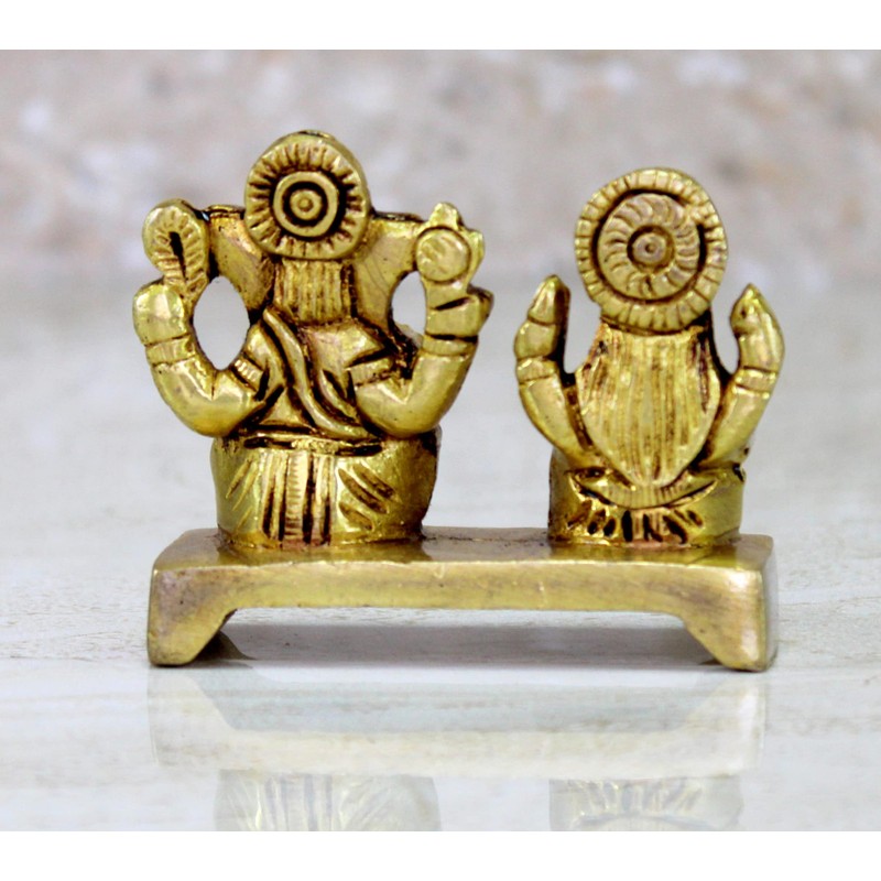 eSplanade - Brass Laxmi Ganesh Idol | Ganesha Lakshmi Religious