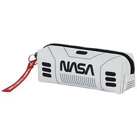 NASA Spaceship-2.0 FAN Square Pencil Case, White, 21 x 8 cm