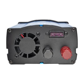 Tripp Lite 375W Compact Portable Car Power Inverter 2 Outlet 12V DC to 120V AC w/ 2-Port USB Charging Ports (PV375USB), black/blue