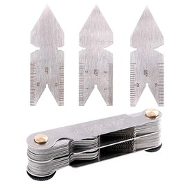 Bestgle 58pcs Screw Thread Gauges with 3Pcs Center Gauges Tool Set, Metric （60°）& Imperial（55°) & US SEA Type Stainless Steel Screw Thread Pitch Cutting Gauge Tool Set