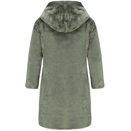 SWMSTUPF Kids Robe Boys Hooded Fleece Sleep Robe Cotton Towel Animal Soft Bathrobe (CA/US, Age, 9 Years, 10 Years, Military Green)