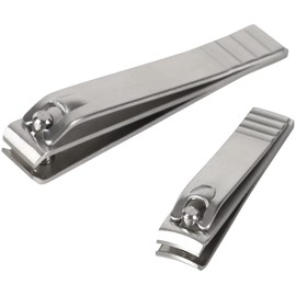 Amazing Harmony Nail Clippers, Stainless Steel, Straight Blade, Curved Blade, Large, Small, Set of 2, Lightweight