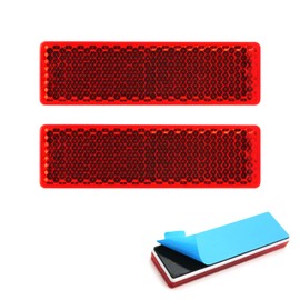 MFC PRO Rectangular Safety Stick-on Reflector Truck Trailer Warning Reflective Plate for Car Caravan Lorry Bus(Red, 2.99 x 0.87 in)